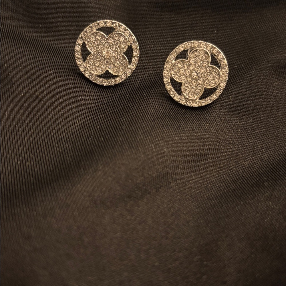 Dazzling Silver Crystal Earrings